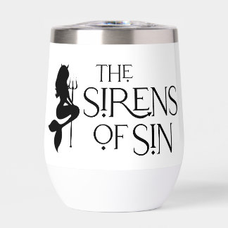 De sirenes van Sin Black Logo Stemless White Cup
