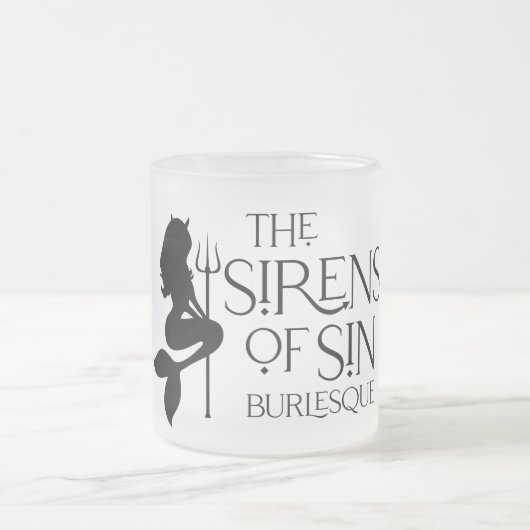 De sirenes van Sin Frosted Glass Matglas Koffiemok (Center)