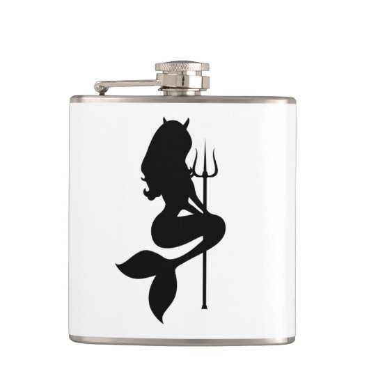 De sirenes van Sin Logo Mark Hip Flask Heupfles (Voorkant)