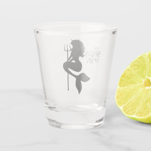 De sirenes van Sin Logo v2 Shot Glass Shot Glas (Achterkant)