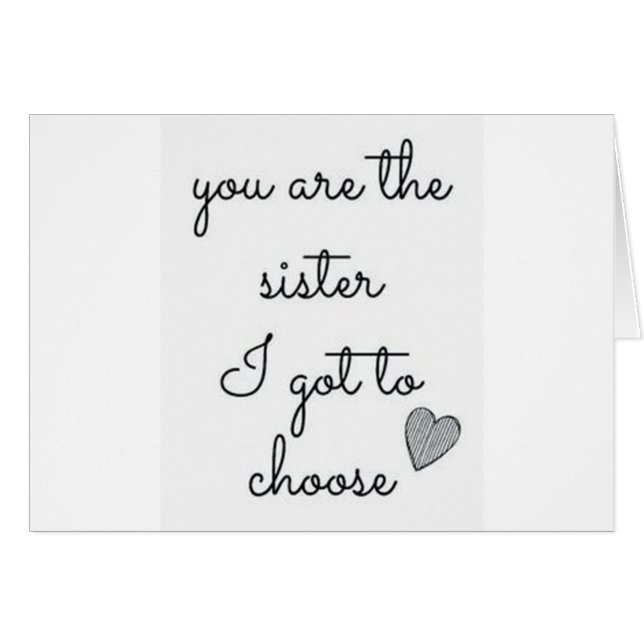 **DE SISTER DIE IK MOEST KIEZEN** BIRTHDAAGSE WISH (Voorkant Horizontaal)