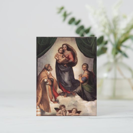 De Sistine Madonna Briefkaart (Staand voorkant)