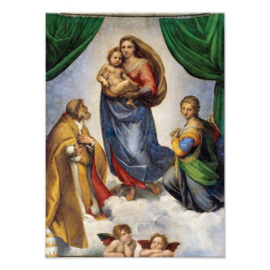 De Sistine Madonna Raphael Foto Afdruk