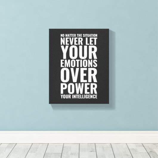 De situatie is niet belangrijk | Motivatie wandkun Canvas Afdruk (Insitu (Houten vloer))