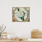 De situatie van de aarde in de Heavens Poster (Keuken)