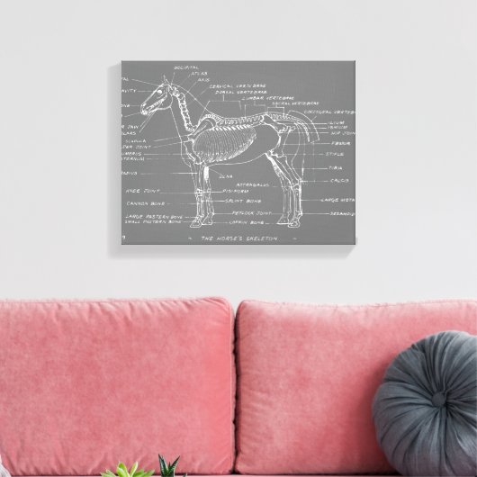 DE SITUATIE VAN DE HORSE CANVAS AFDRUK (Insitu (Woonkamer))