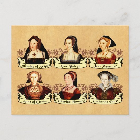 De SIx Wives van Henry VIII Klassiek Briefkaart (Voorkant)