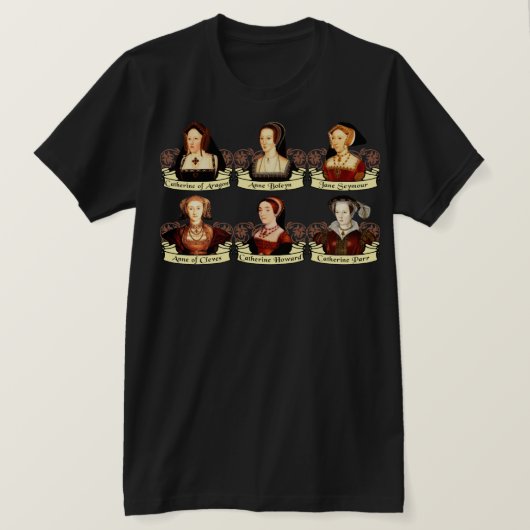 De SIx Wives van Henry VIII Klassiek T-shirt (Design voorkant)