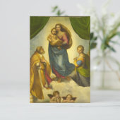 De Sixtijnse Madonna van Rafaël Bedankkaart (Staand voorkant)