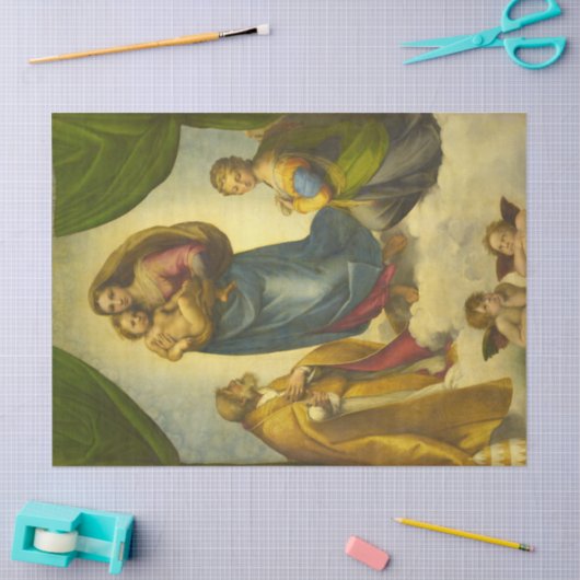 De Sixtijnse Madonna van Rafaël Tissuepapier (Craft)