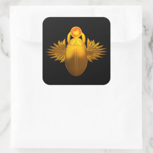 De sjaalkever, Egyptische symbolen Vierkante Sticker