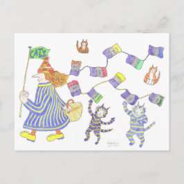 De Sjaals van MadCatWoman in de Was Briefkaart