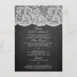 De Sjablonen van het Menu Chalkboard & Lace Collec<br><div class="desc">Het collectie van het bord en de kant is een verbluffend design met een prachtige achtergrond van het chalkboard-effect met een romantische , witte rand-effectrelatie. Deze menu's kunnen gepersonaliseerd worden voor je speciale gelegenheid en maken de perfecte sjabloon voor trouwmenu's, vrijgezellenfeest menu's, verlovingspartijmenu's, verjaardagsmenu's en nog veel meer. *Let erop...</div>