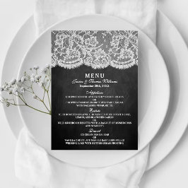 De Sjablonen van het Menu Chalkboard & Lace Collec