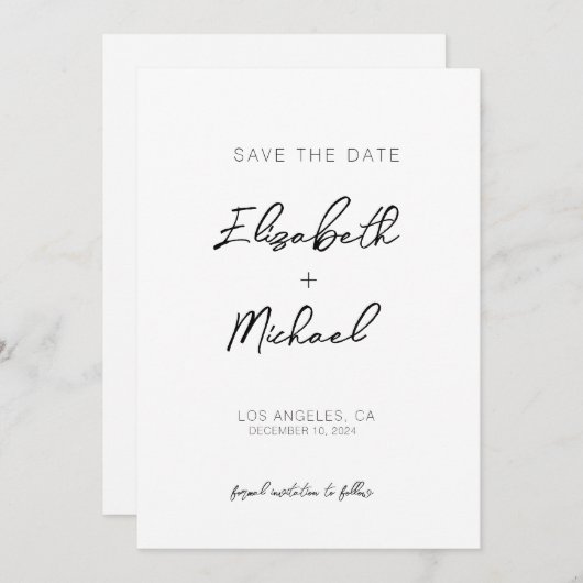 De Sjabloon Datum uitnodiging opslaan (Voorkant / Achterkant)