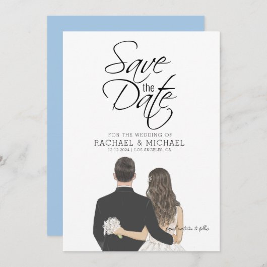 De Sjabloon Datum uitnodiging opslaan (Voorkant / Achterkant)