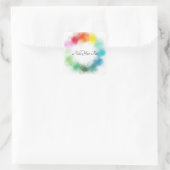 De Sjabloon Moderne regenboogkleuren personalisere Vierkante Sticker (Tas)