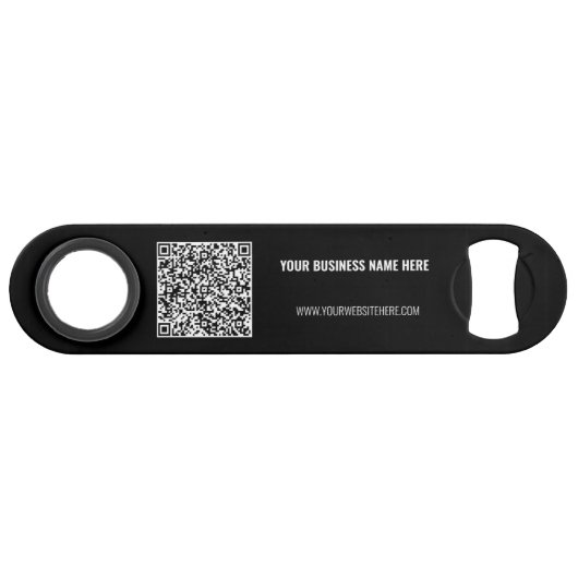 De Sjabloon van de aangepaste tekst en de QR-codeb Speed Flessenopener (Achterkant Horizontaal)
