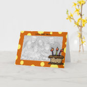 De sjabloon van de de cakekaart van de verjaardag (Gele Bloem)