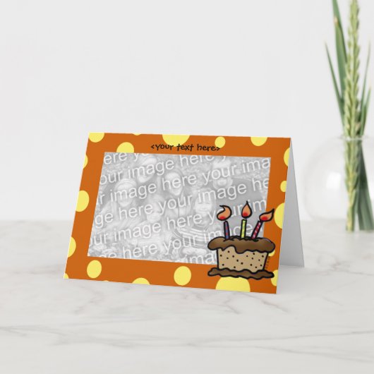 De sjabloon van de de cakekaart van de verjaardag (Voorkant)