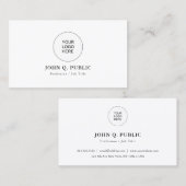 De Sjabloon van de douane uploadt hier Eigen Logo  Visitekaartje (Voorkant / Achterkant)