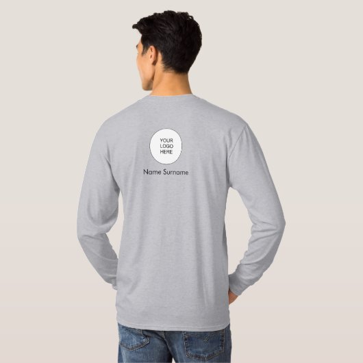 De Sjabloon van de douane uploadt voegt hier Manne T-shirt (Achterkant volledig)