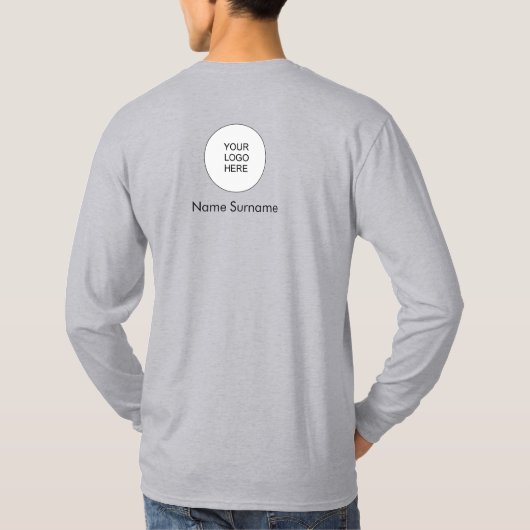 De Sjabloon van de douane uploadt voegt hier Manne T-shirt (Achterkant)