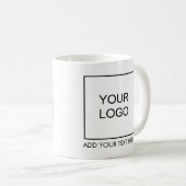 De Sjabloon van de douane voegt de Tekst Bedrijfs  Koffiemok (Voorkant rechts)