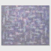 De Sjabloon van de Gift van de Collage van de naam Cadeaupapier (Vlak)