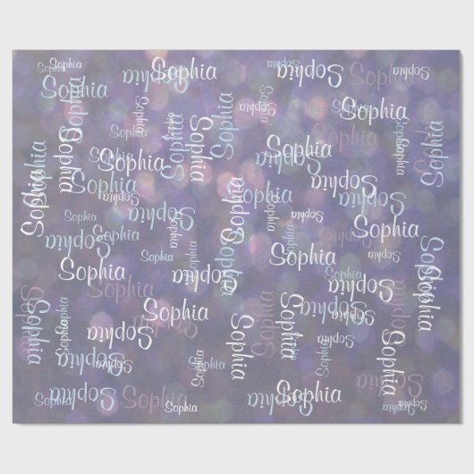 De Sjabloon van de Gift van de Collage van de naam Cadeaupapier (Vlak)