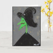 De Sjabloon van de Heks van Halloween (Gele Bloem)