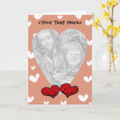 De sjabloon van de het hartkaart van de liefde (Gele Bloem)