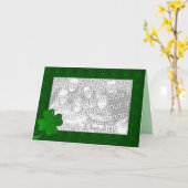 De Sjabloon van de kaart - Geluk van de Ierse (Gele Bloem)