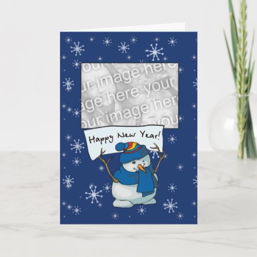 De Sjabloon van de kaart - Gelukkig Nieuwjaar! (Voorkant)