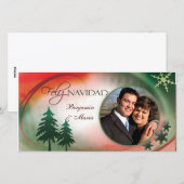 De Sjabloon van de Kaart van de Foto van Navidad (Voorkant / Achterkant)