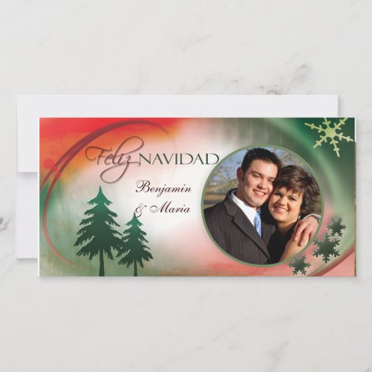 De Sjabloon van de Kaart van de Foto van Navidad (Voorkant)