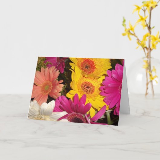 De Sjabloon van de Kaart van de Verjaardag van de (Gele Bloem)