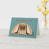 De Sjabloon van de Kaart van het Moederdag van de (Gele Bloem)