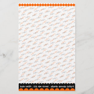 De Sjabloon van de Kantoorbehoeften van Halloween Briefpapier