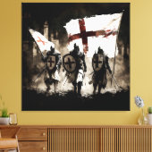 De Sjabloon van de Knachten gaat de Heilige Stad b Canvas Afdruk (Insitu (Woonkamer))