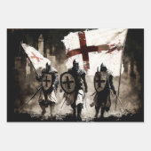 De Sjabloon van de Knachten gaat de Heilige Stad b Inpakpapier Vel (Voorkant)