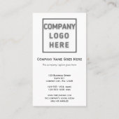 De Sjabloon van de Logo van de foto Duidelijk Vert Visitekaartje (Achterkant)