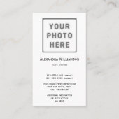 De Sjabloon van de Logo van de foto Duidelijk Vert Visitekaartje (Voorkant)