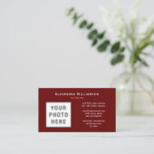 De Sjabloon van de Logo van de foto Horizontal dub Visitekaartje (Staand voorkant)