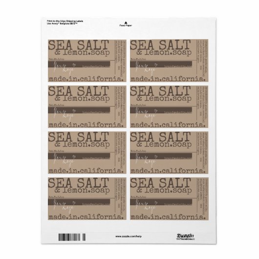 De Sjabloon van de Logo van het Berichten van het  Etiket (Full Sheet)