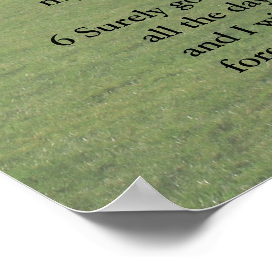 De Sjabloon van de manuscripten, psalm 23 Poster (Hoek)