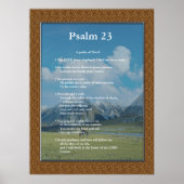 De Sjabloon van de manuscripten, psalm 23 Poster (Voorkant)