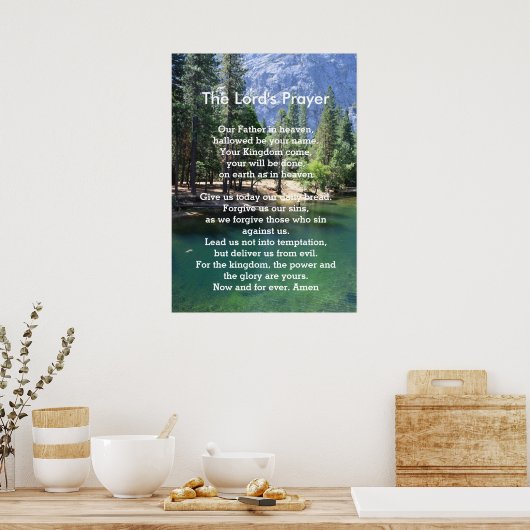 De Sjabloon van de Schrift - het Prayer van de Hee Poster (Keuken)