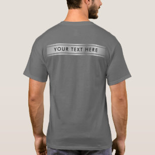 De Sjabloon van de Silver-look van het dubbel-gest T-shirt