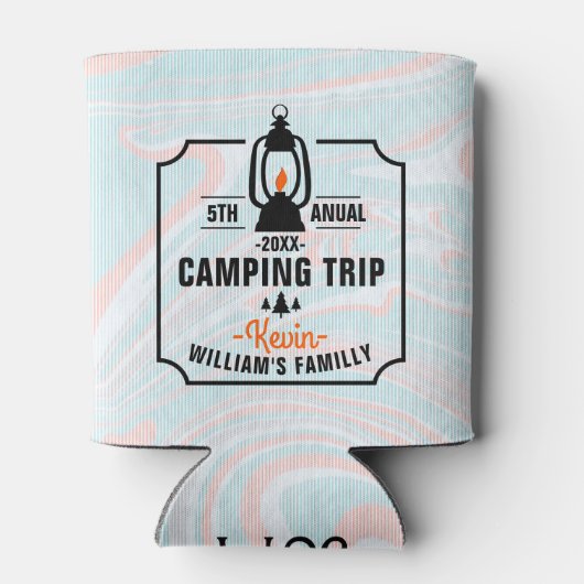 De Sjabloon van de Tekst van de Camping van de fam Blikjeskoeler (Achterkant)